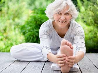 Senior woman doing Pilates